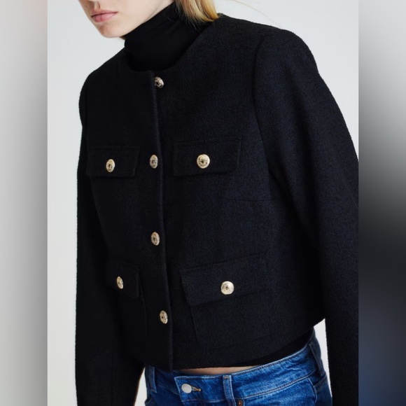 H&M CHIC TEXTURED-WEAVE JACKET/BLAZER - Picture 5 of 5